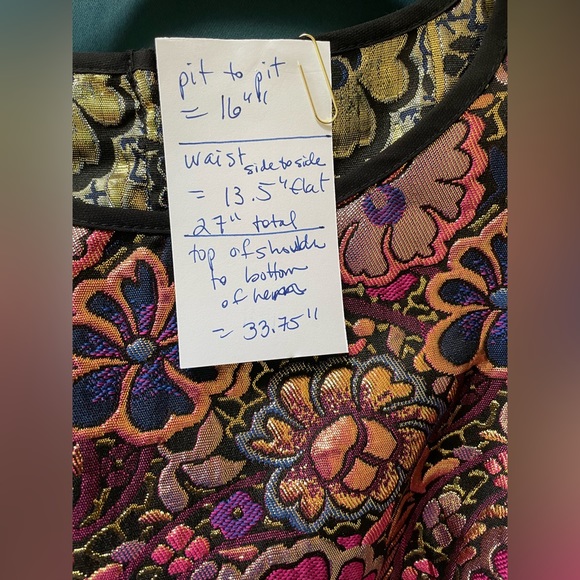 Size S Gold, fuchsia and indigo dress - Picture 6 of 6